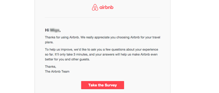 airbnb survey to improve customer satisfaction