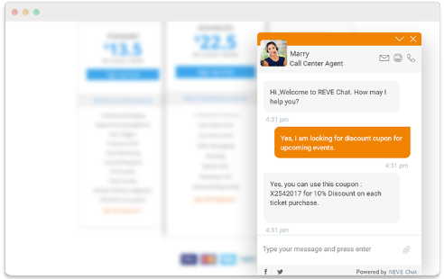 REVE Chat welcome greetings - welcome message examples