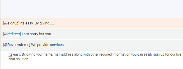 Asking more information - canned responses