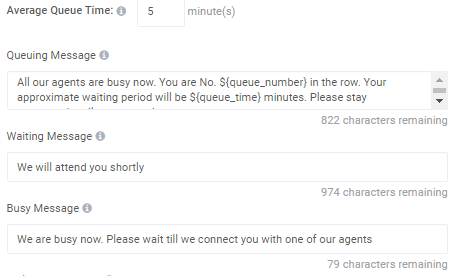 Queue message as canned responses