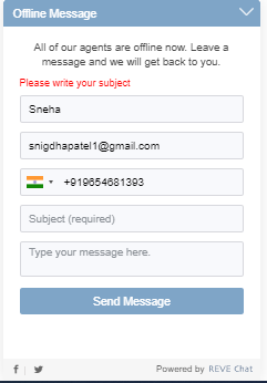 offline message - canned responses