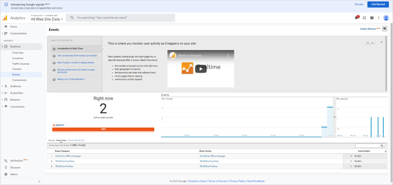 Google-Analytics-Realtime-Events