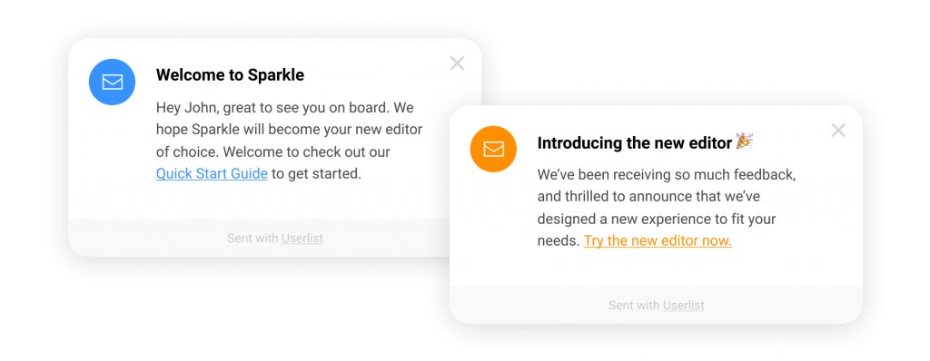 Re-engagement email - welcome messages for customers